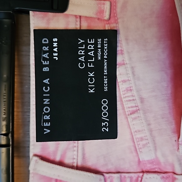 Veronica Beard Pale Pink Carly Kick Flare High Rise Jeans sz 23/000 nwt - Picture 3 of 6